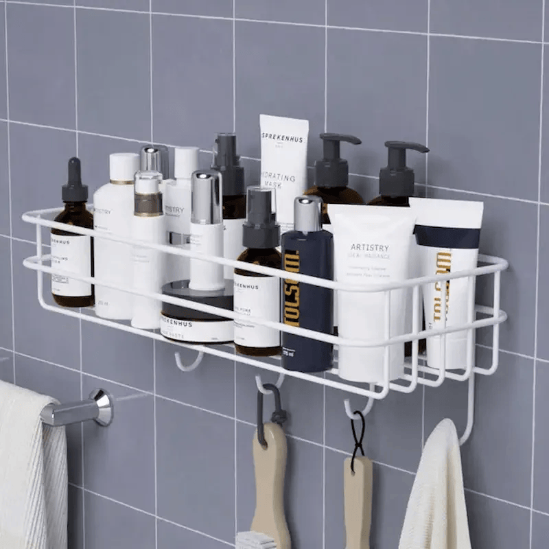 etagere de douche blanc