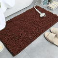 tapis de bain chenille marron