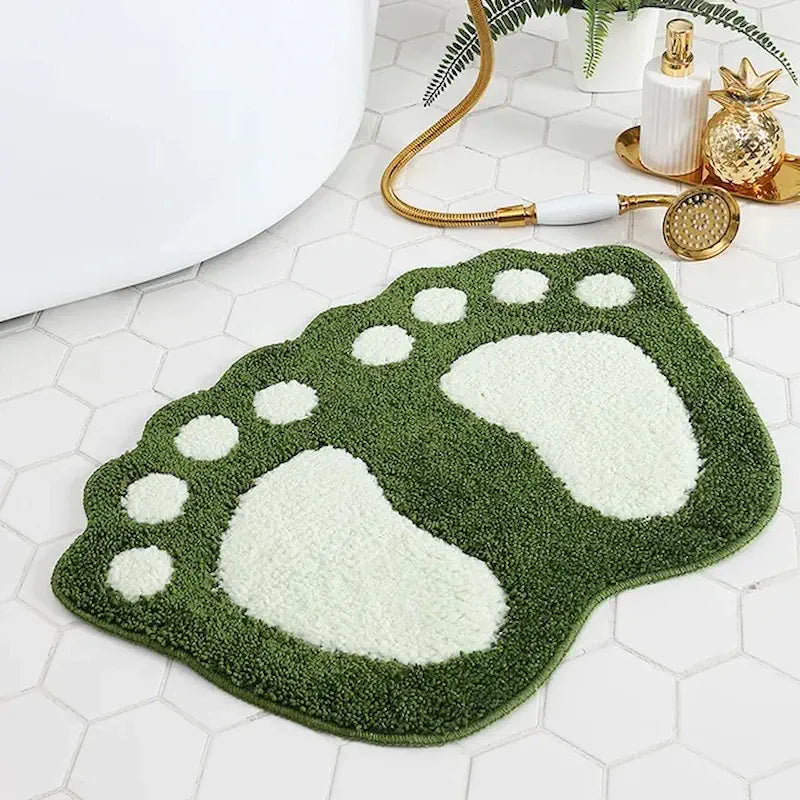 tapis de bain de pied bleu