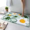 tapis de bain fleur jaune vert