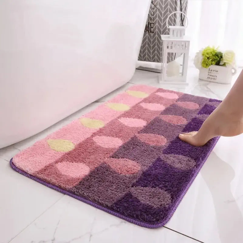 tapis de bain goutte rose