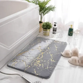 tapis de salle de bain design gris