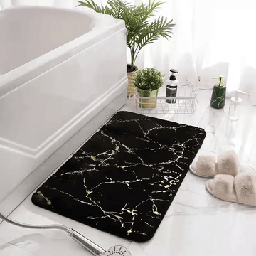 tapis de salle de bain noir design